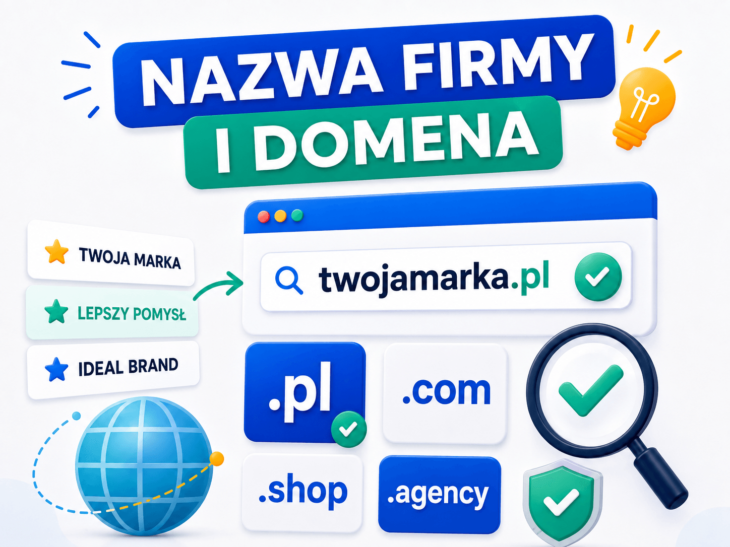 Jak wybrać nazwę firmy i domenę internetową